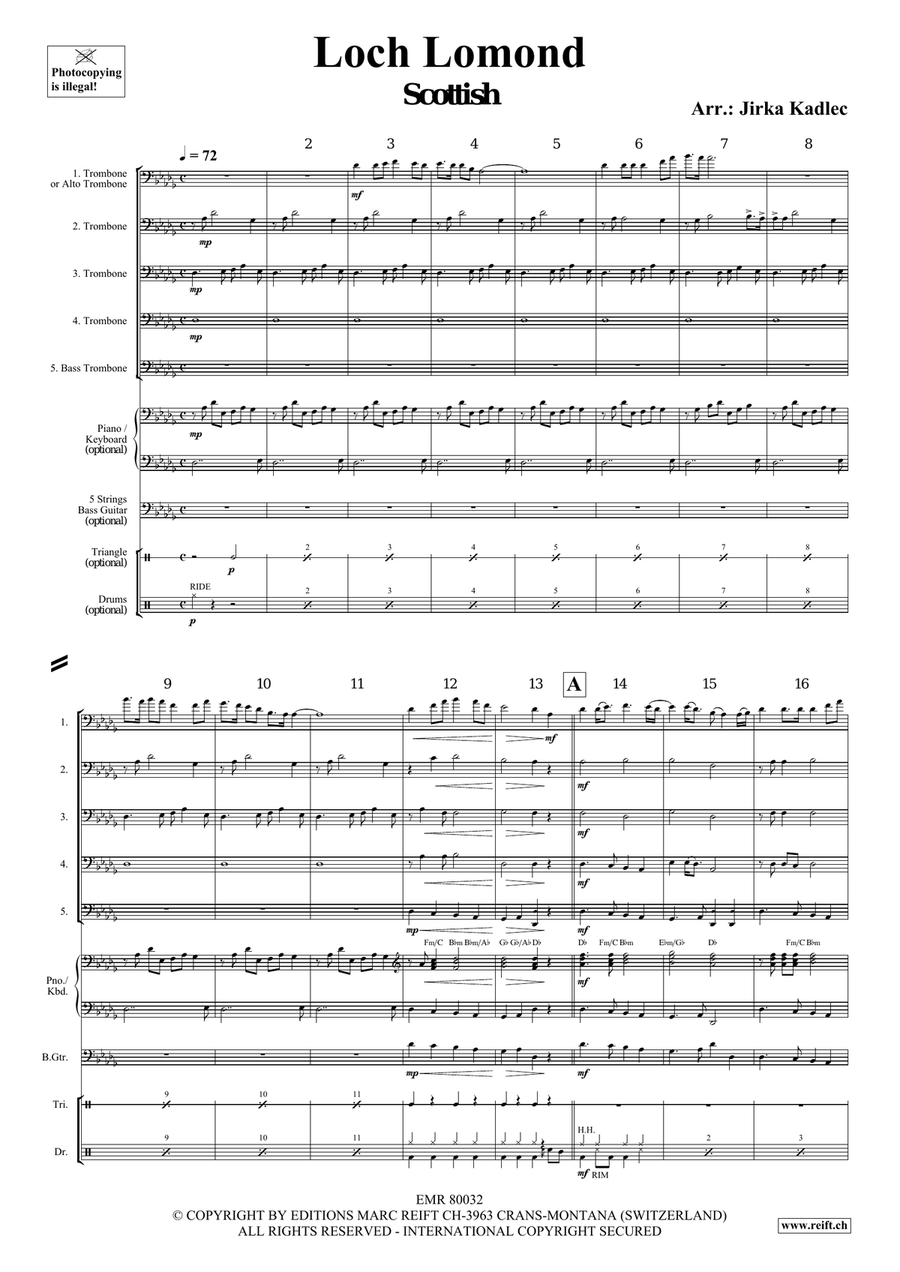 Loch Lomond Loch Lomond Trombone scores gallery preview page 3