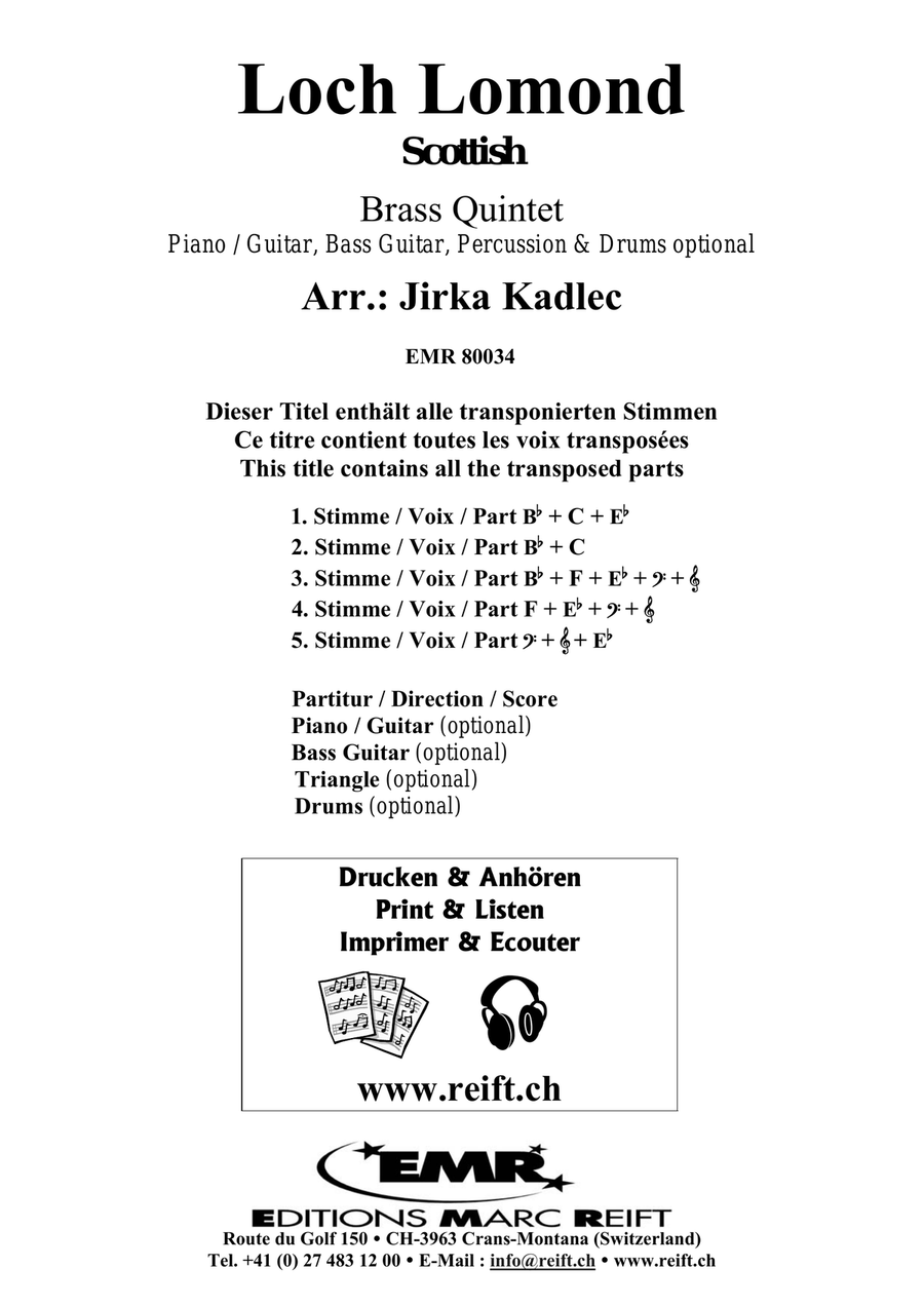 Loch Lomond Loch Lomond Brass Quintet scores gallery preview page 2