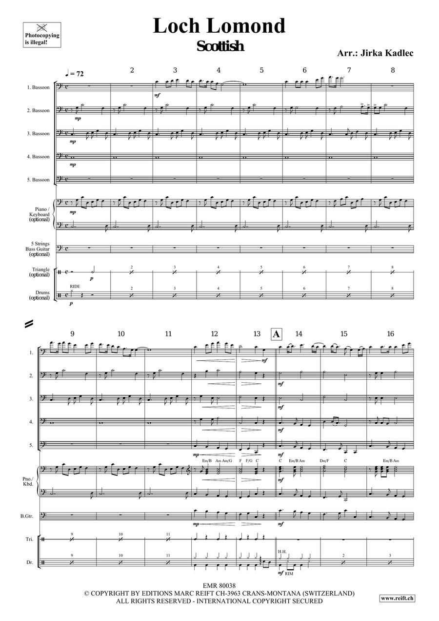 Loch Lomond Loch Lomond Bassoon scores gallery preview page 3