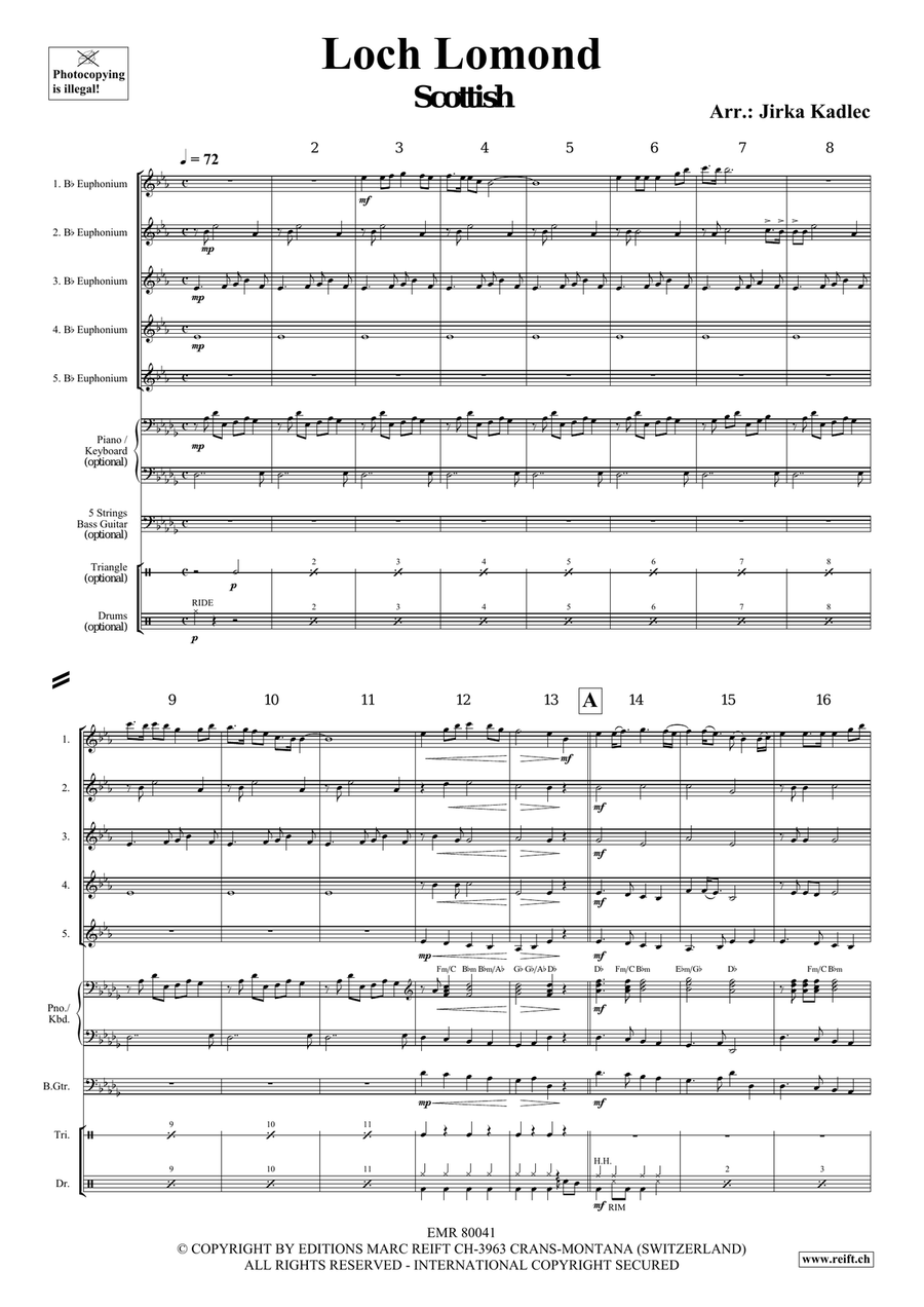 Loch Lomond Loch Lomond Euphonium Quintet scores gallery preview page 3