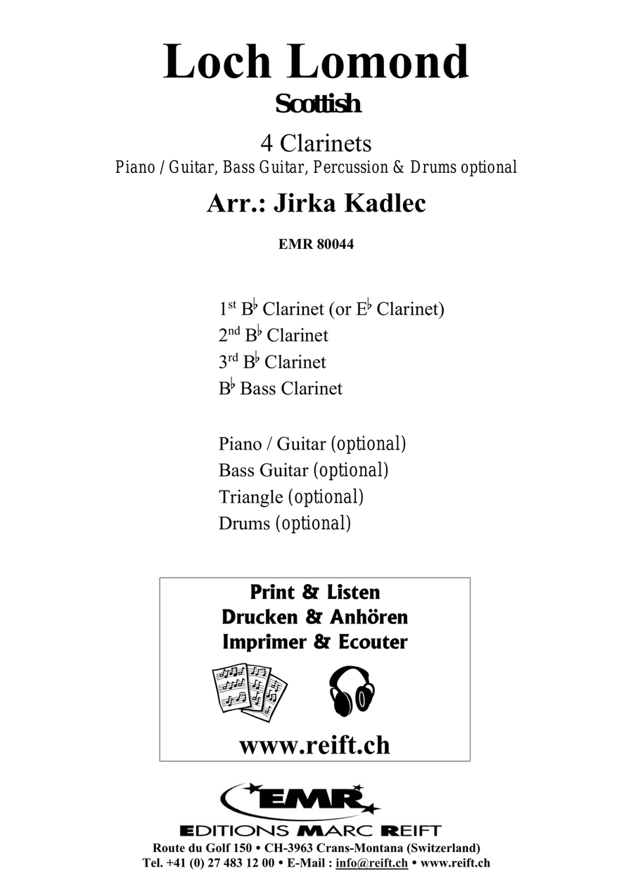Loch Lomond Loch Lomond Clarinet Quartet scores gallery preview page 2