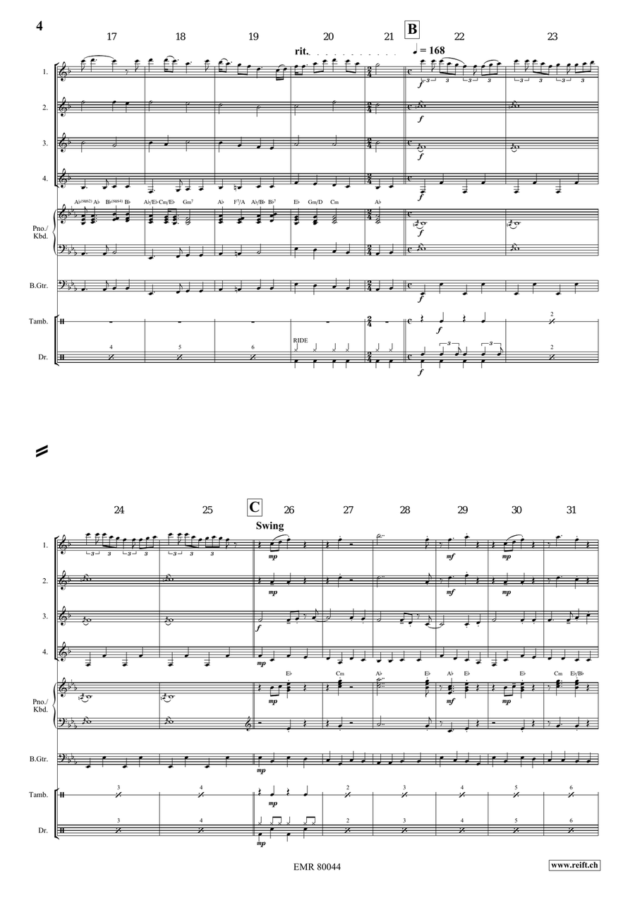 Loch Lomond Loch Lomond Clarinet Quartet scores gallery preview page 4