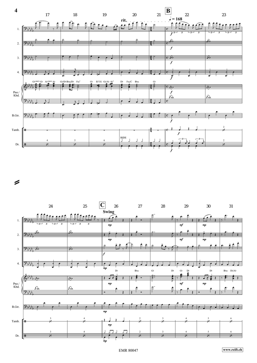 Loch Lomond Loch Lomond Trombone Quartet scores gallery preview page 4