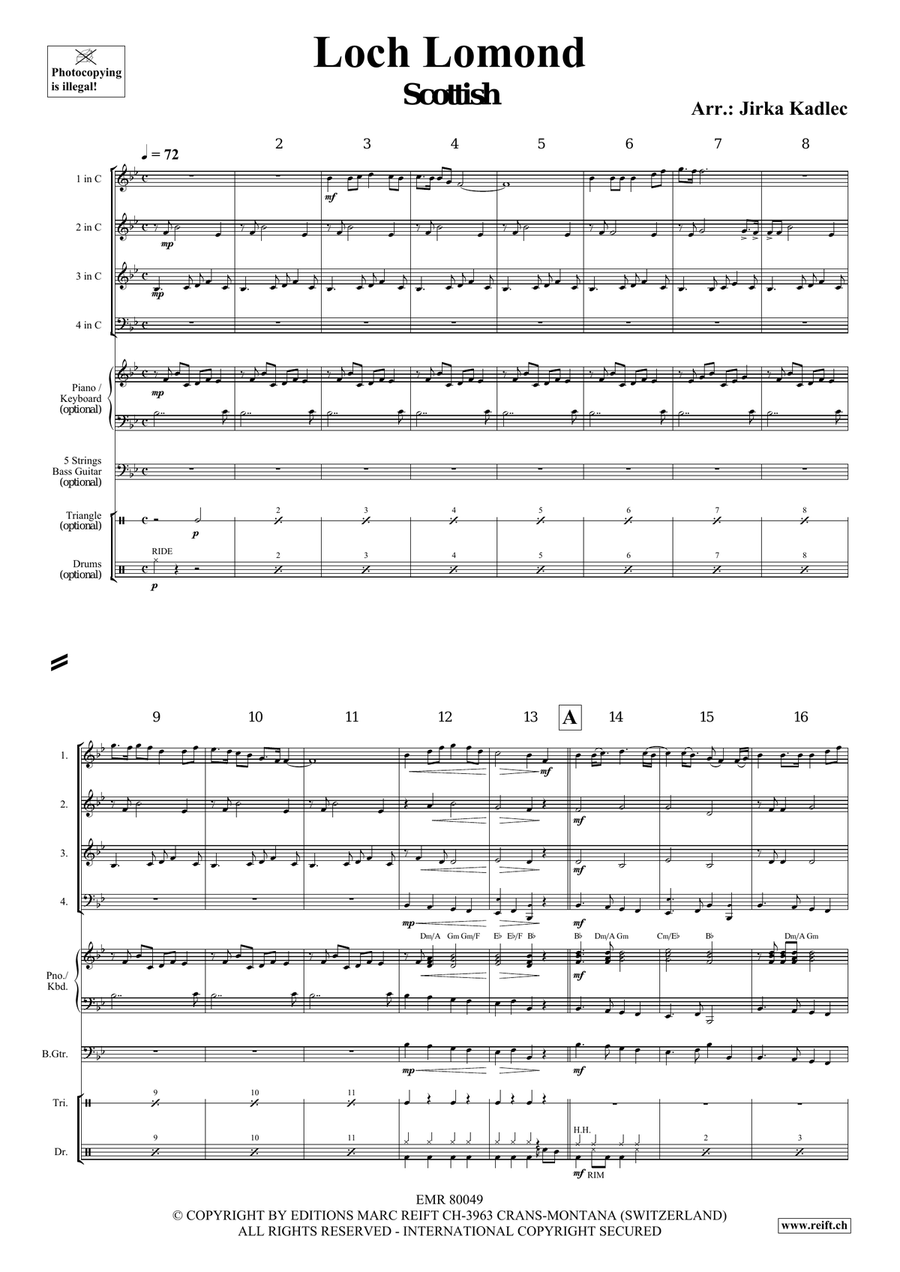 Loch Lomond Loch Lomond Brass Quartet scores gallery preview page 3