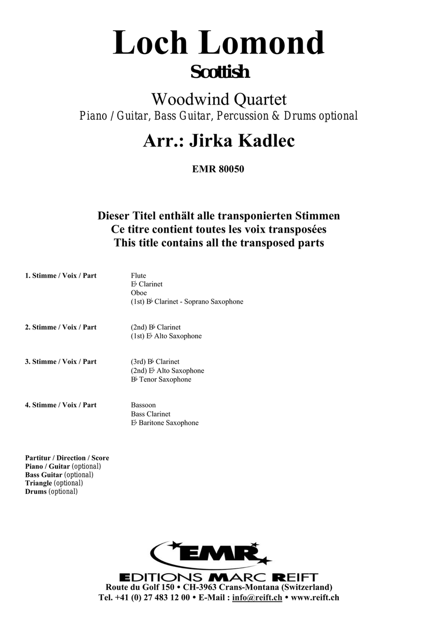 Loch Lomond Loch Lomond Woodwind Quartet scores gallery preview page 2