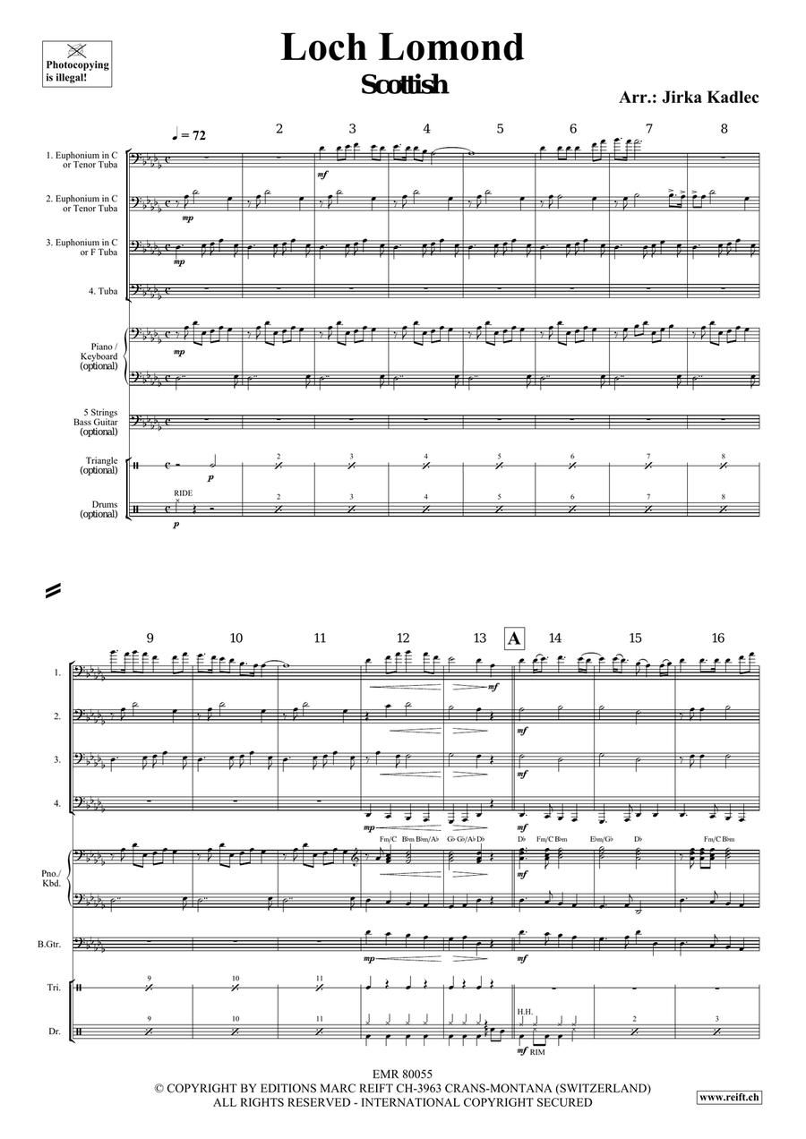 Loch Lomond Loch Lomond Tuba Quartet scores gallery preview page 3