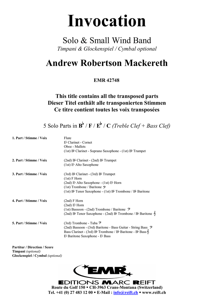 Invocation Invocation Concert Band scores gallery preview page 2