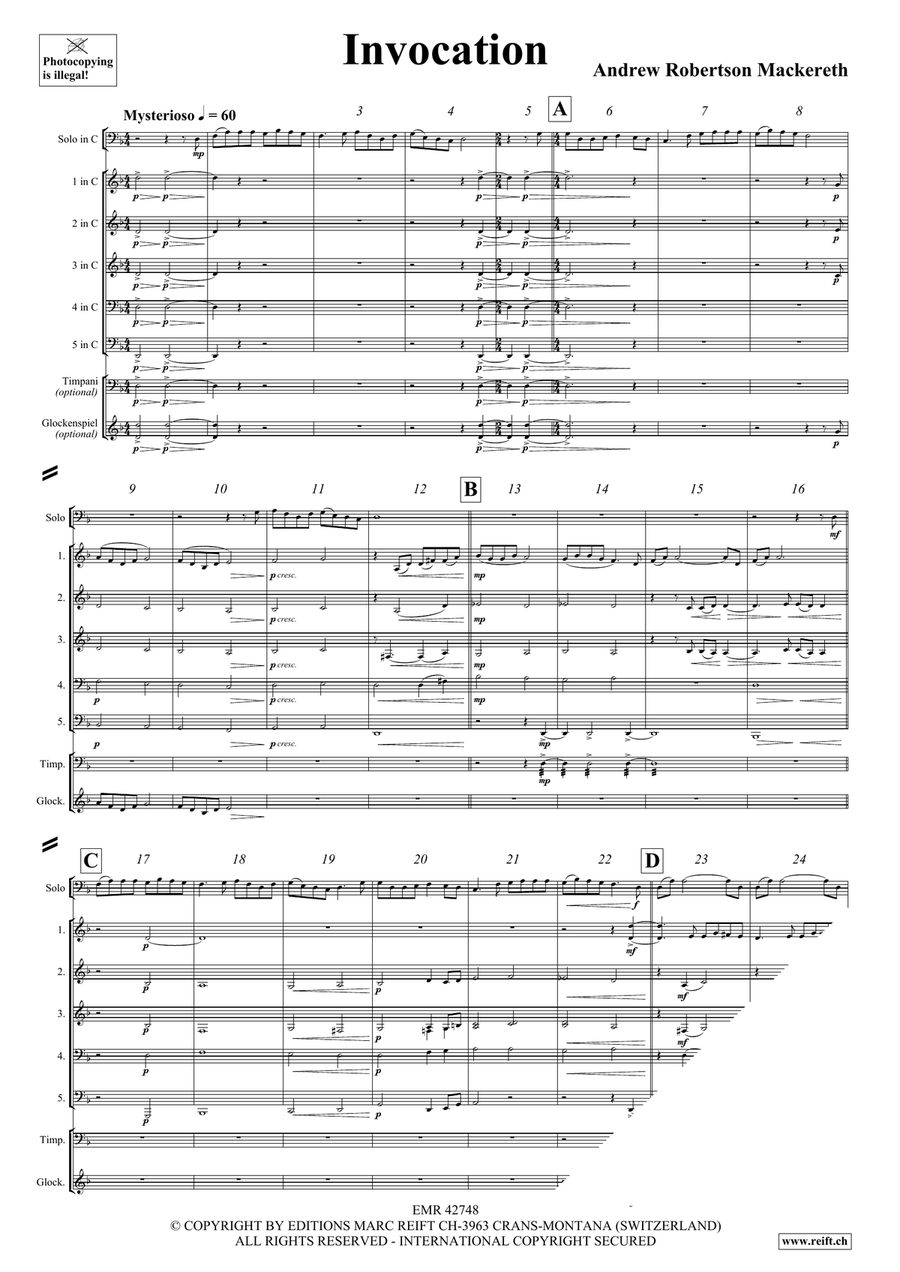 Invocation Invocation Concert Band scores gallery preview page 4