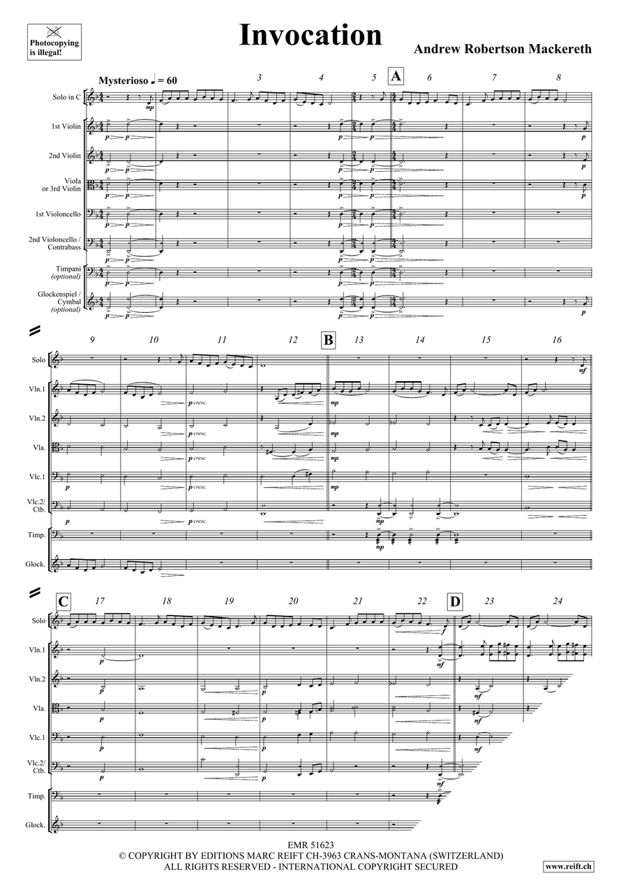 Invocation Invocation String Orchestra scores gallery preview page 4