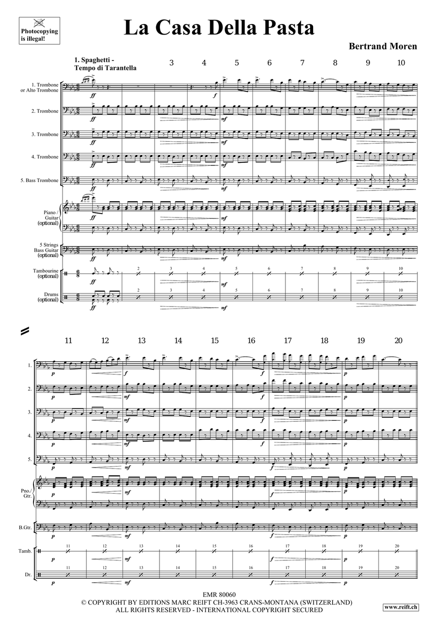 La Casa Della Pasta La Casa Della Pasta Trombone scores gallery preview page 4