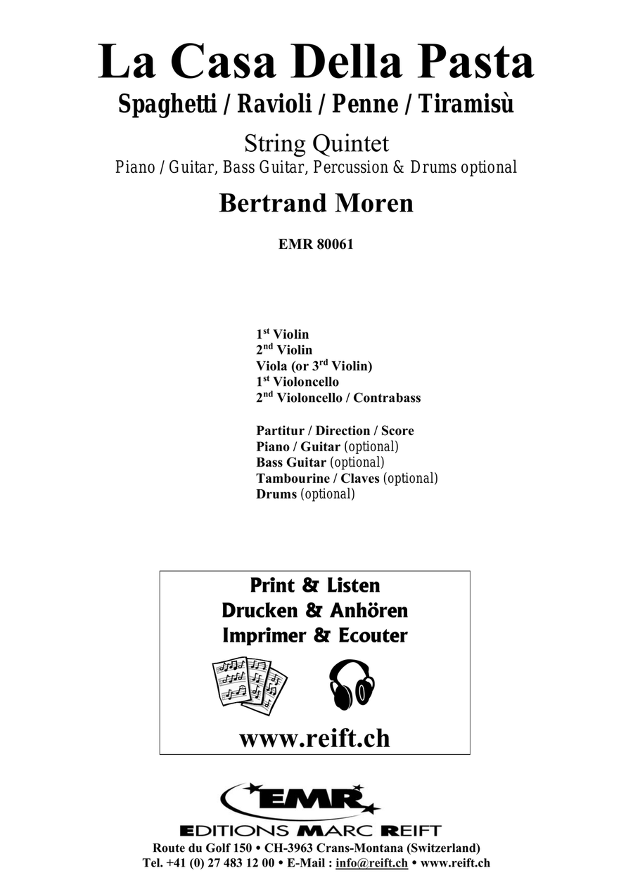 La Casa Della Pasta La Casa Della Pasta String Quintet scores gallery preview page 2