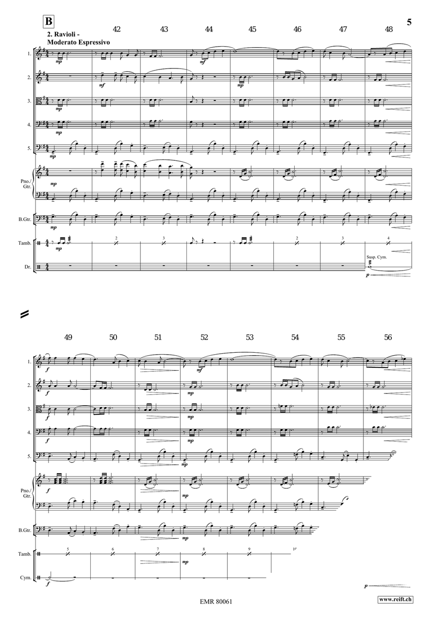 La Casa Della Pasta La Casa Della Pasta String Quintet scores gallery preview page 6