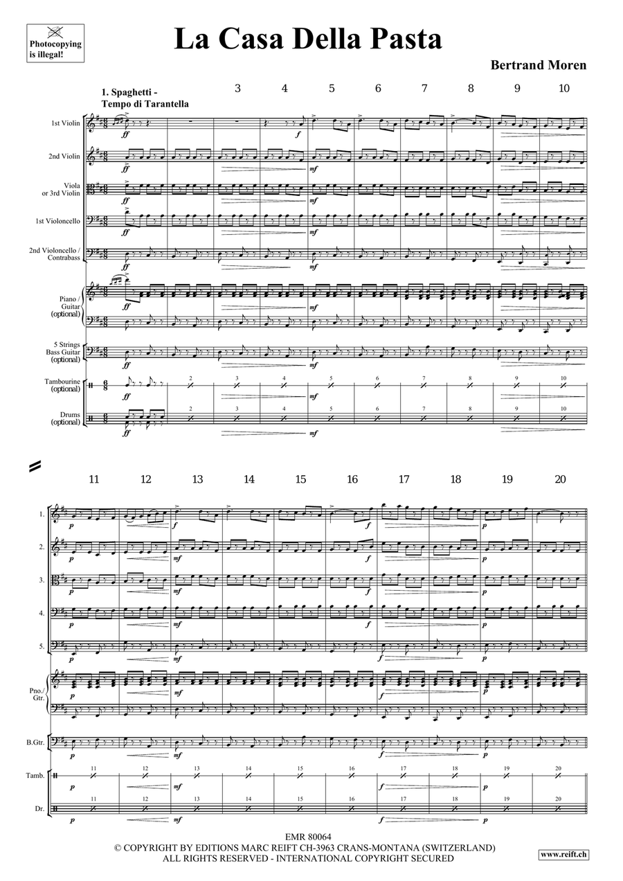 La Casa Della Pasta La Casa Della Pasta String Orchestra scores gallery preview page 4