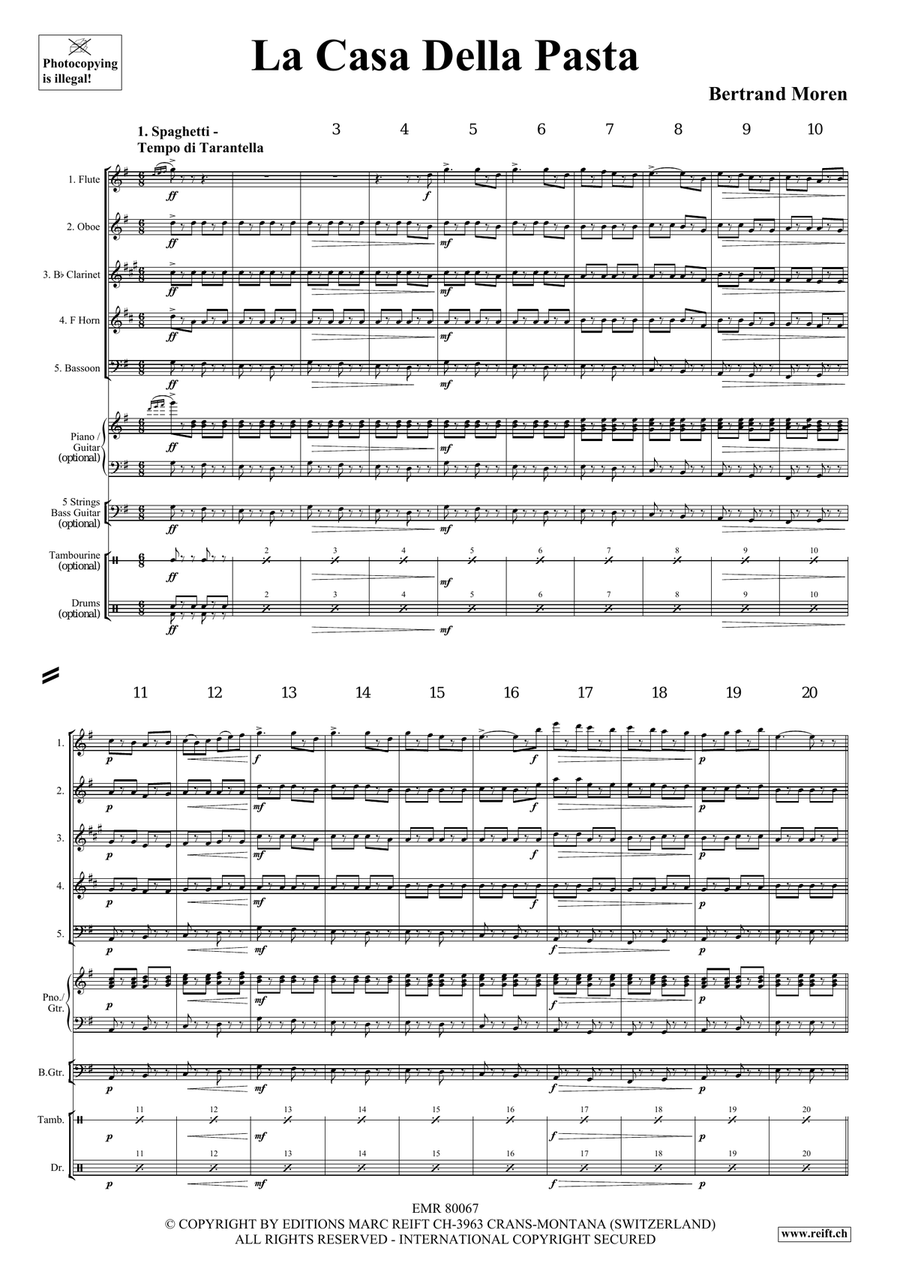 La Casa Della Pasta La Casa Della Pasta Woodwind Quintet scores gallery preview page 4