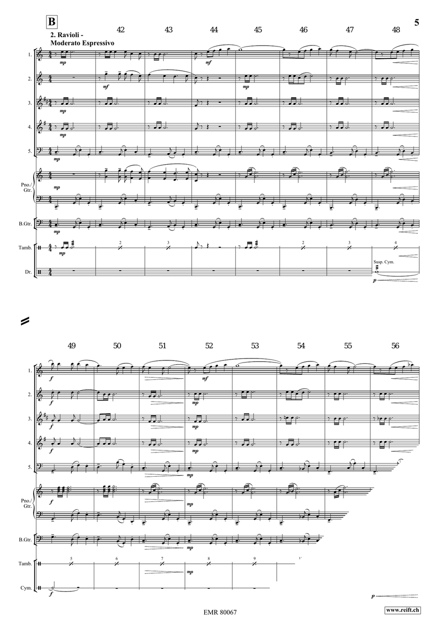 La Casa Della Pasta La Casa Della Pasta Woodwind Quintet scores gallery preview page 6