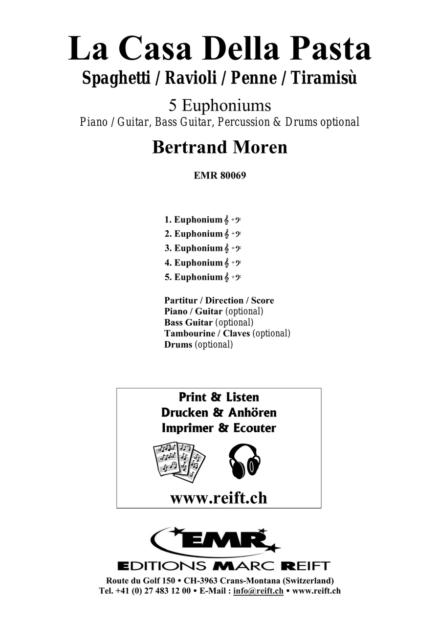 La Casa Della Pasta La Casa Della Pasta Euphonium Quintet scores gallery preview page 2