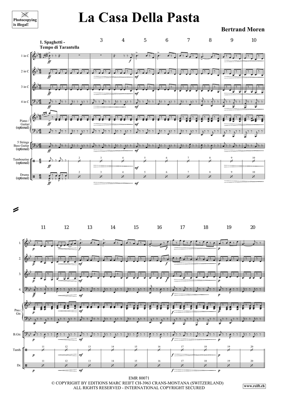 La Casa Della Pasta Score scores gallery preview page 4