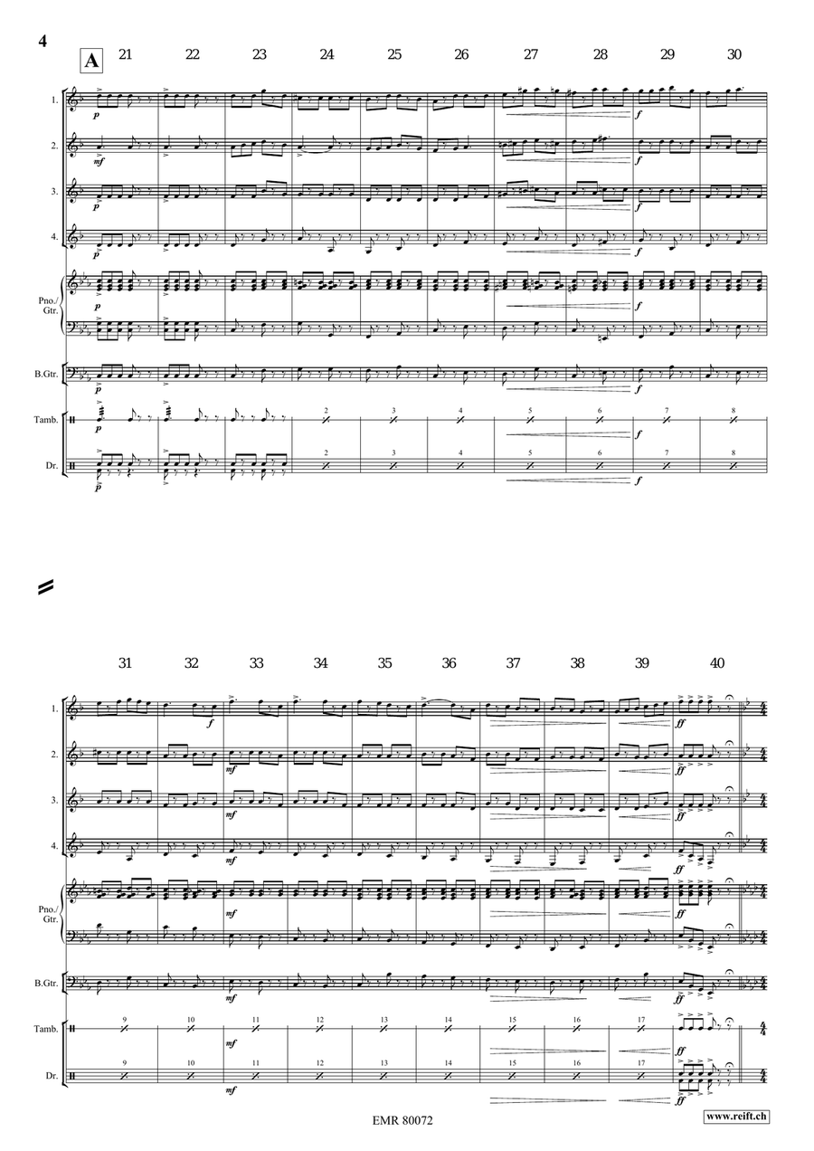 La Casa Della Pasta La Casa Della Pasta Clarinet Quartet scores gallery preview page 5