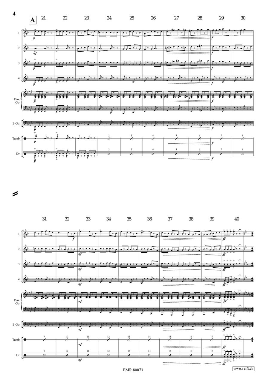 La Casa Della Pasta La Casa Della Pasta Saxophone Quartet scores gallery preview page 5