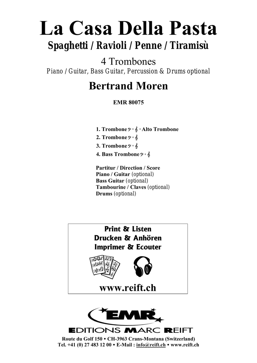 La Casa Della Pasta La Casa Della Pasta Trombone Quartet scores gallery preview page 2