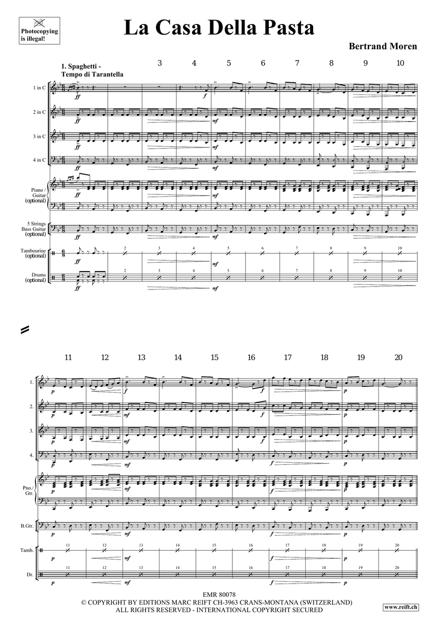 La Casa Della Pasta La Casa Della Pasta Woodwind Quartet scores gallery preview page 4