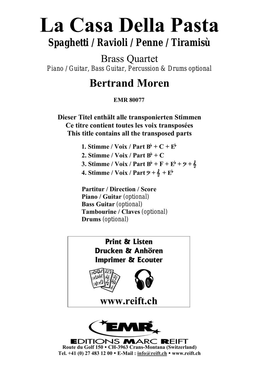 La Casa Della Pasta La Casa Della Pasta Brass Quartet scores gallery preview page 2
