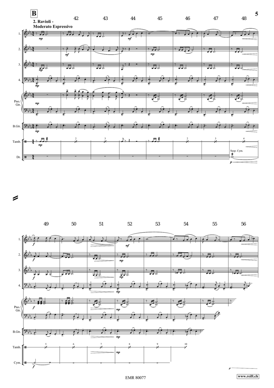 La Casa Della Pasta La Casa Della Pasta Brass Quartet scores gallery preview page 6