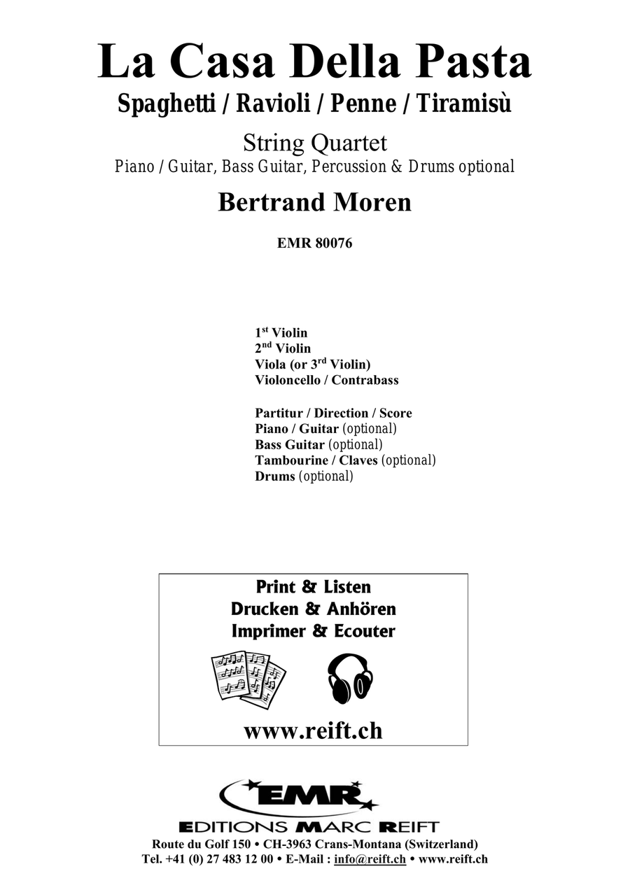 La Casa Della Pasta La Casa Della Pasta String Quartet scores gallery preview page 2