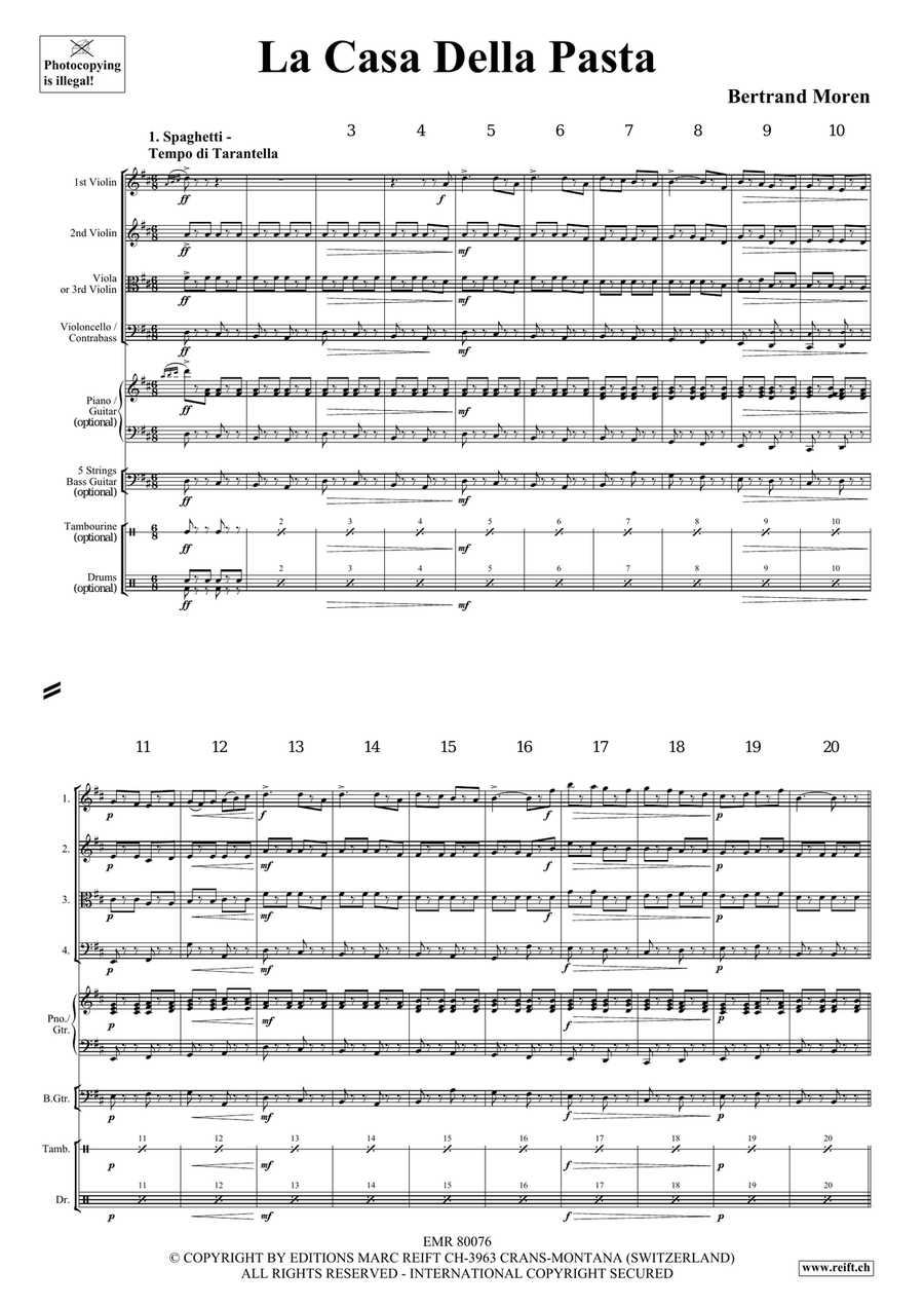 La Casa Della Pasta La Casa Della Pasta String Quartet scores gallery preview page 4