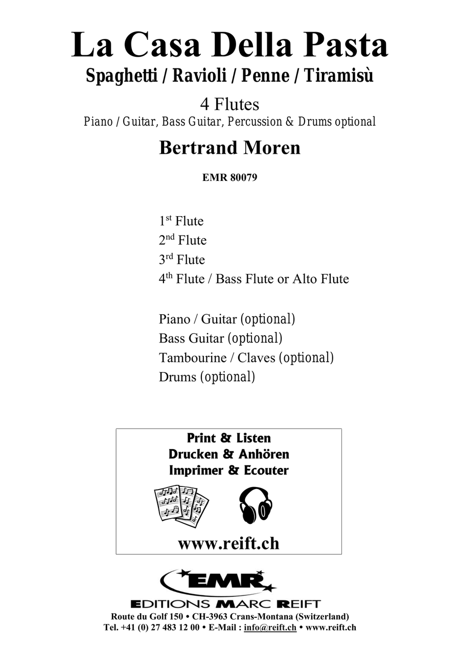 La Casa Della Pasta La Casa Della Pasta Flute Quartet scores gallery preview page 2