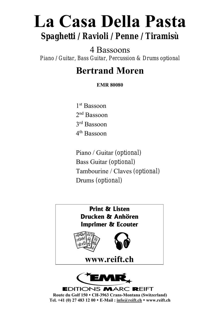 La Casa Della Pasta La Casa Della Pasta Bassoon Quartet scores gallery preview page 2