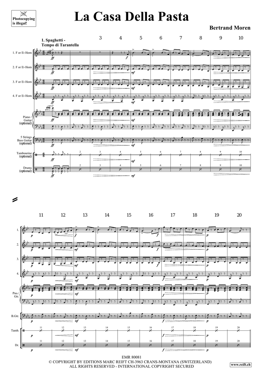 La Casa Della Pasta Horn scores gallery preview page 4