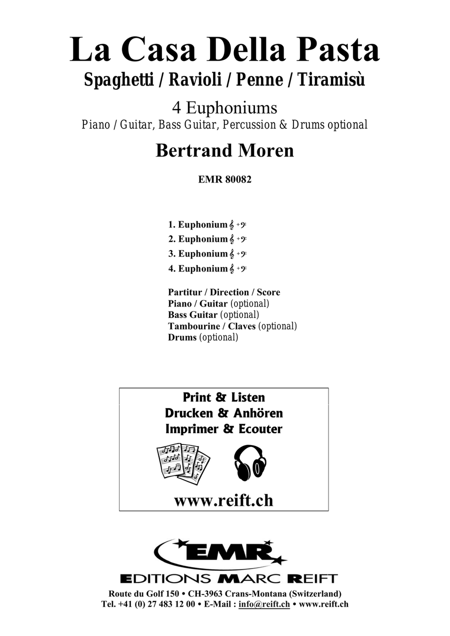 La Casa Della Pasta La Casa Della Pasta Euphonium Quartet scores gallery preview page 2