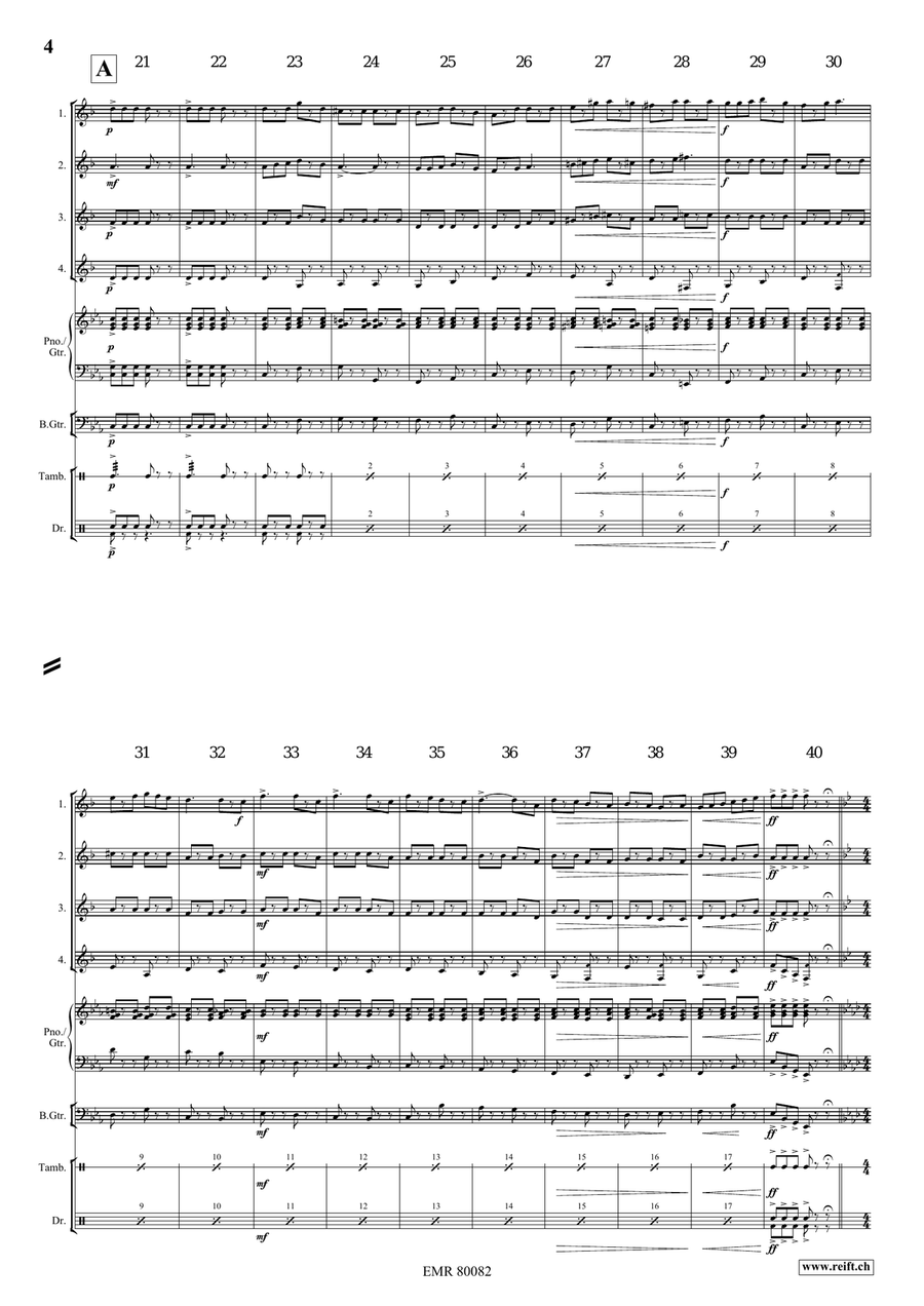 La Casa Della Pasta La Casa Della Pasta Euphonium Quartet scores gallery preview page 5
