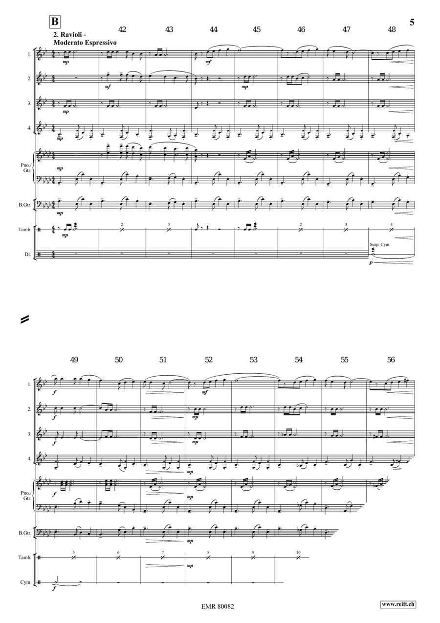 La Casa Della Pasta La Casa Della Pasta Euphonium Quartet scores gallery preview page 6