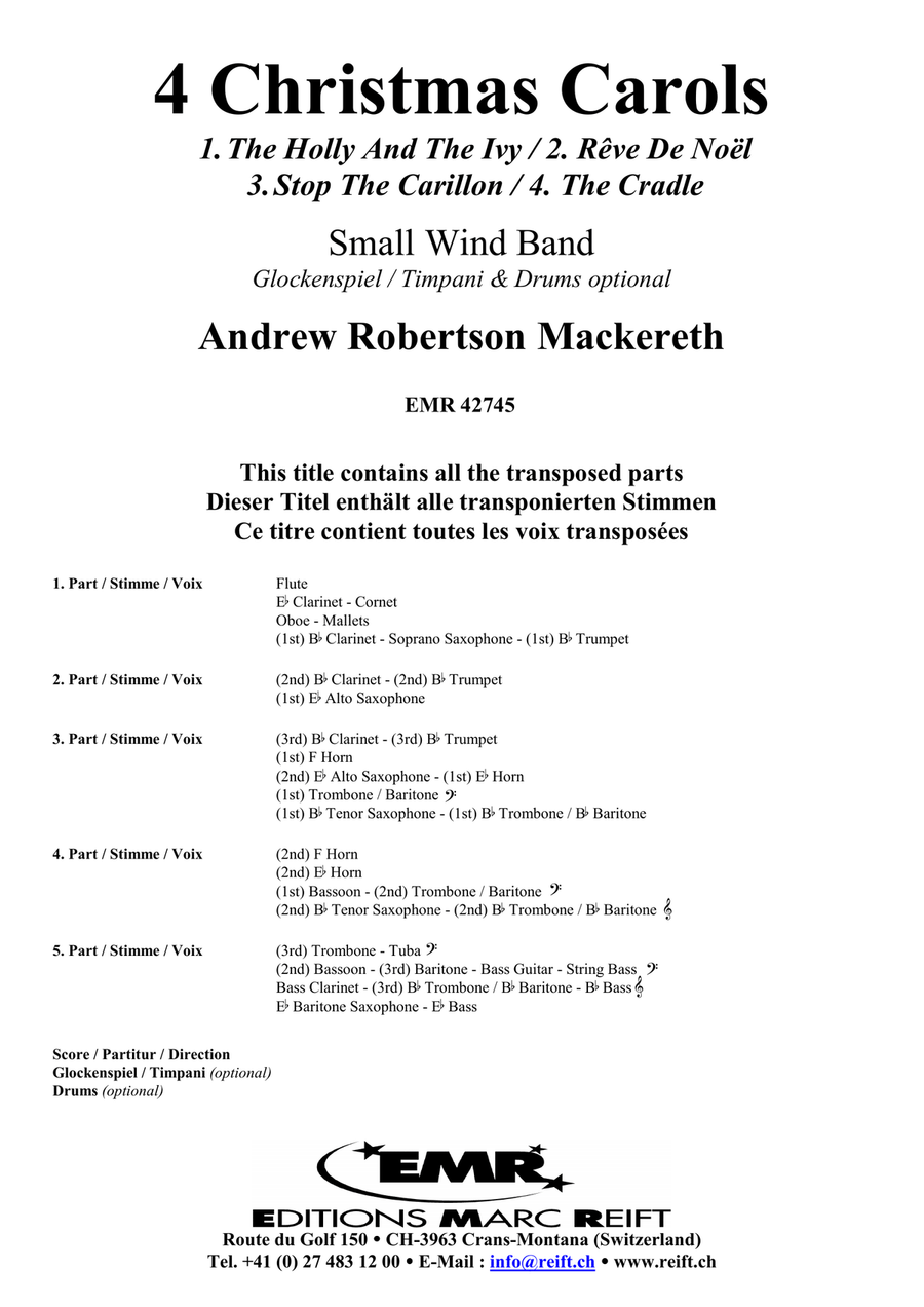 4 Christmas Carols 4 Christmas Carols Concert Band scores gallery preview page 2