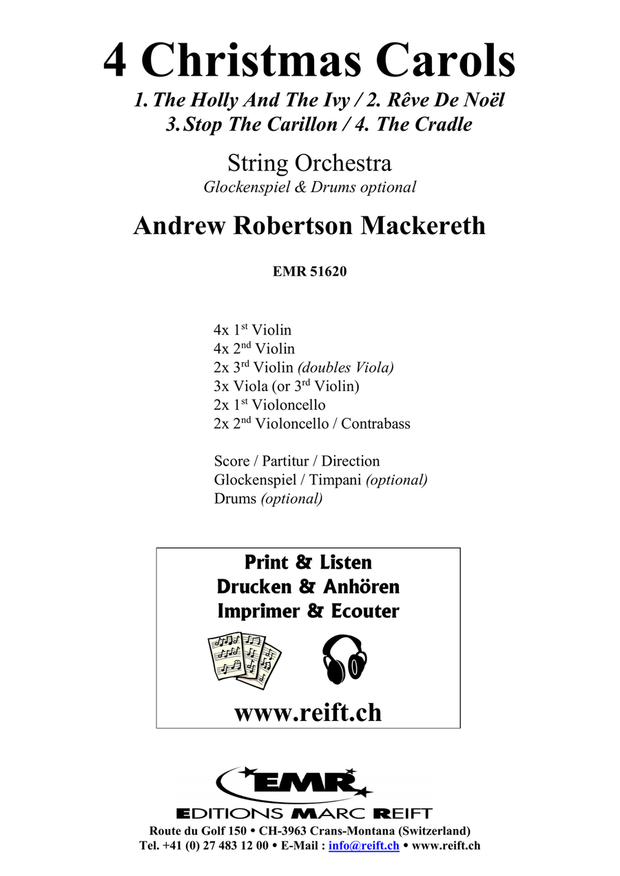 4 Christmas Carols 4 Christmas Carols String Orchestra scores gallery preview page 2