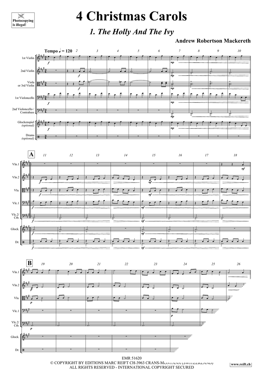 4 Christmas Carols 4 Christmas Carols String Orchestra scores gallery preview page 4