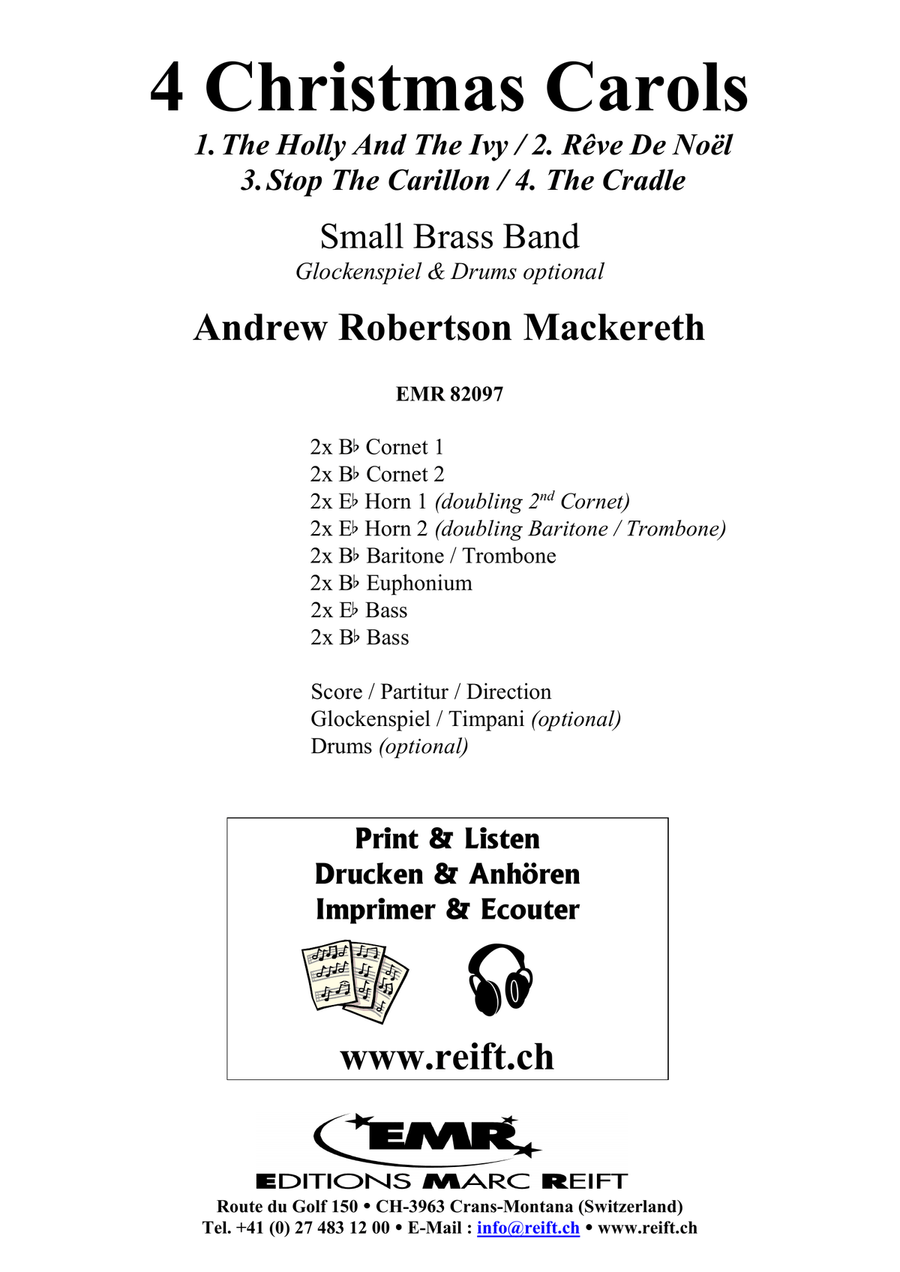 4 Christmas Carols 4 Christmas Carols Brass Band scores gallery preview page 2