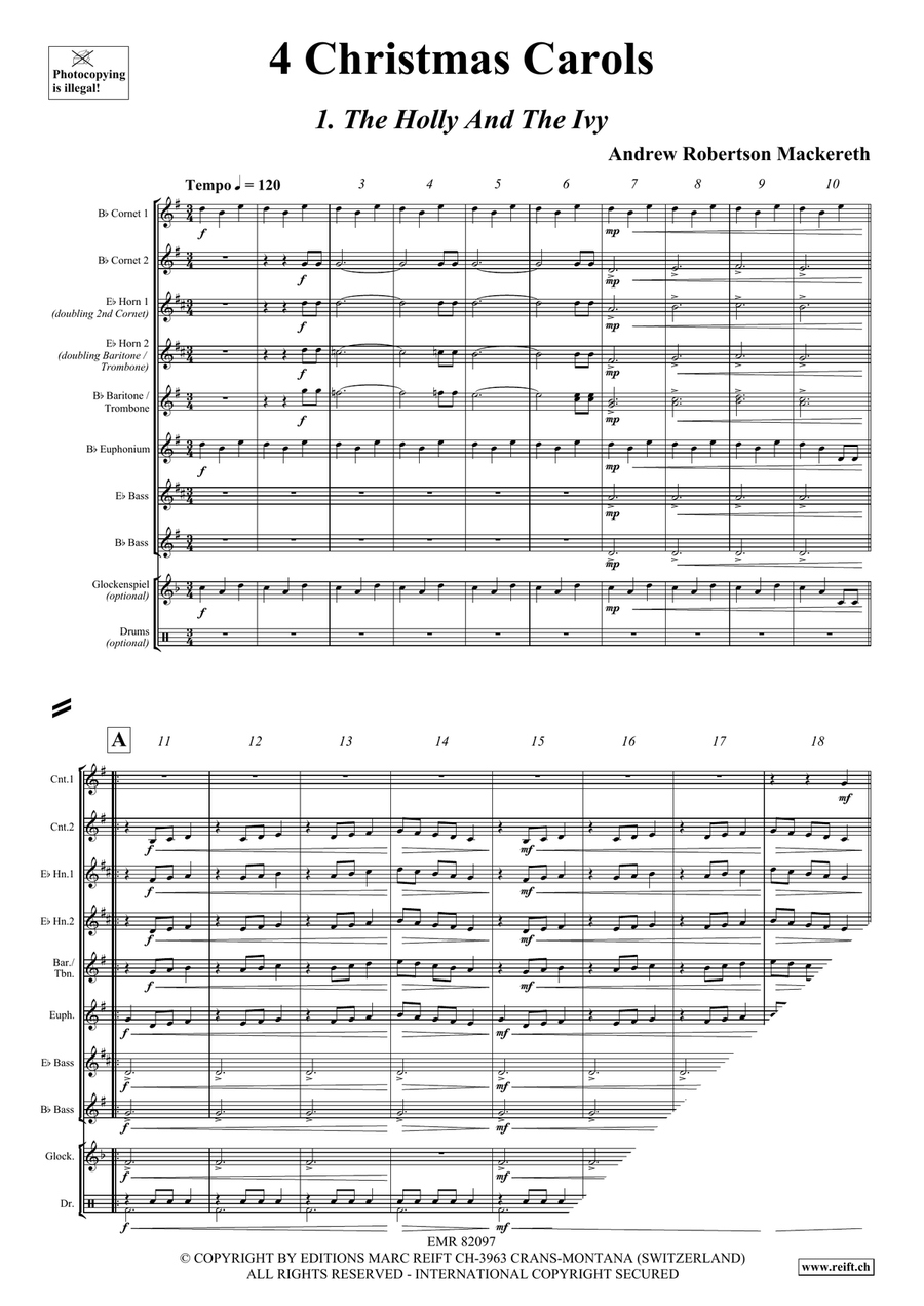 4 Christmas Carols 4 Christmas Carols Brass Band scores gallery preview page 4