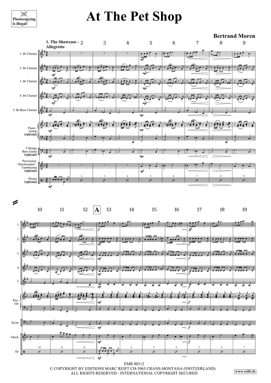 At The Pet Shop At The Pet Shop Clarinet Quintet scores gallery preview page 4