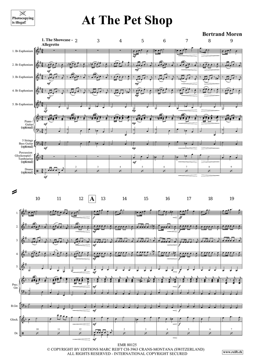 At The Pet Shop At The Pet Shop Euphonium Quintet scores gallery preview page 4