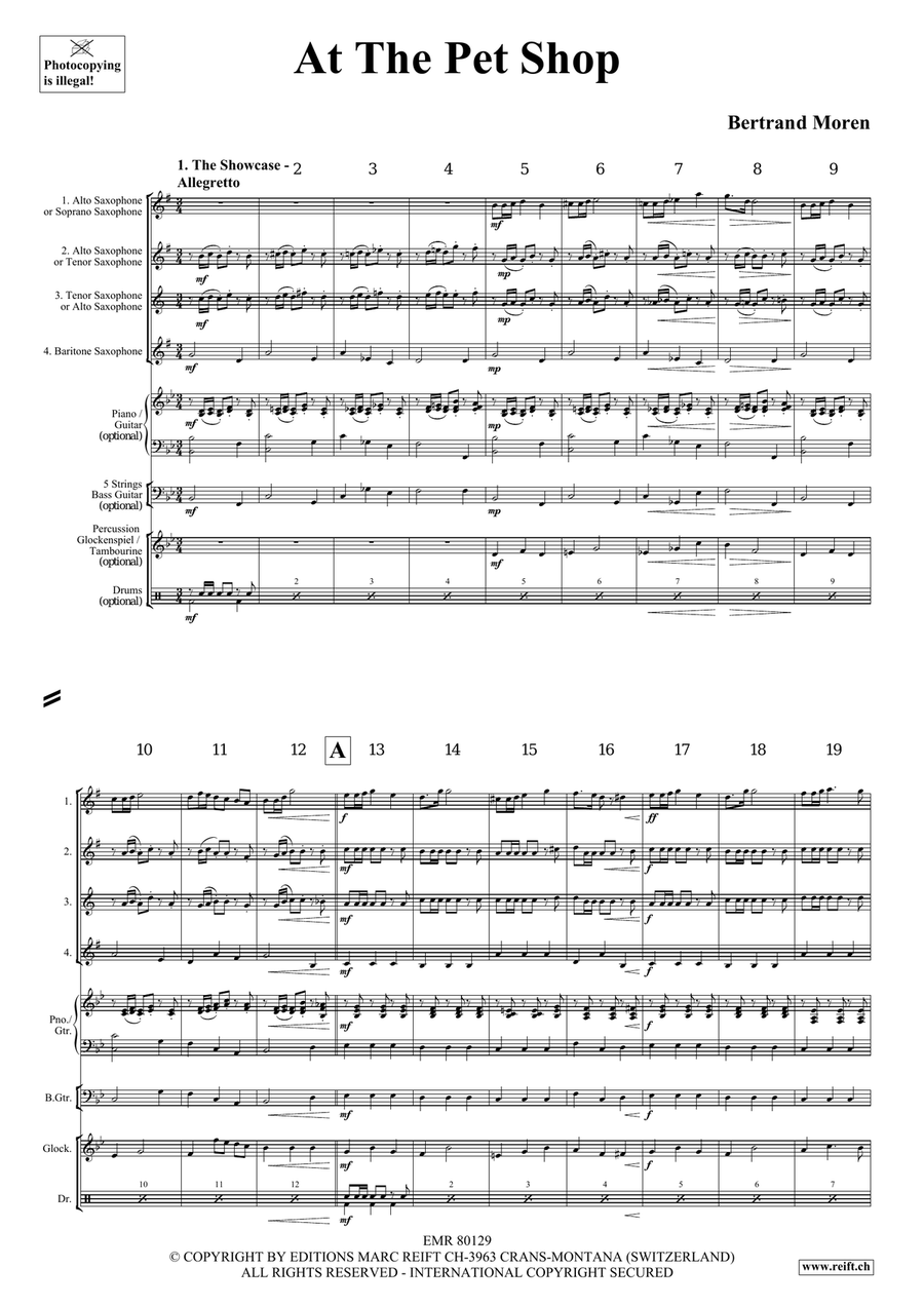 At The Pet Shop At The Pet Shop Saxophone Quartet scores gallery preview page 4