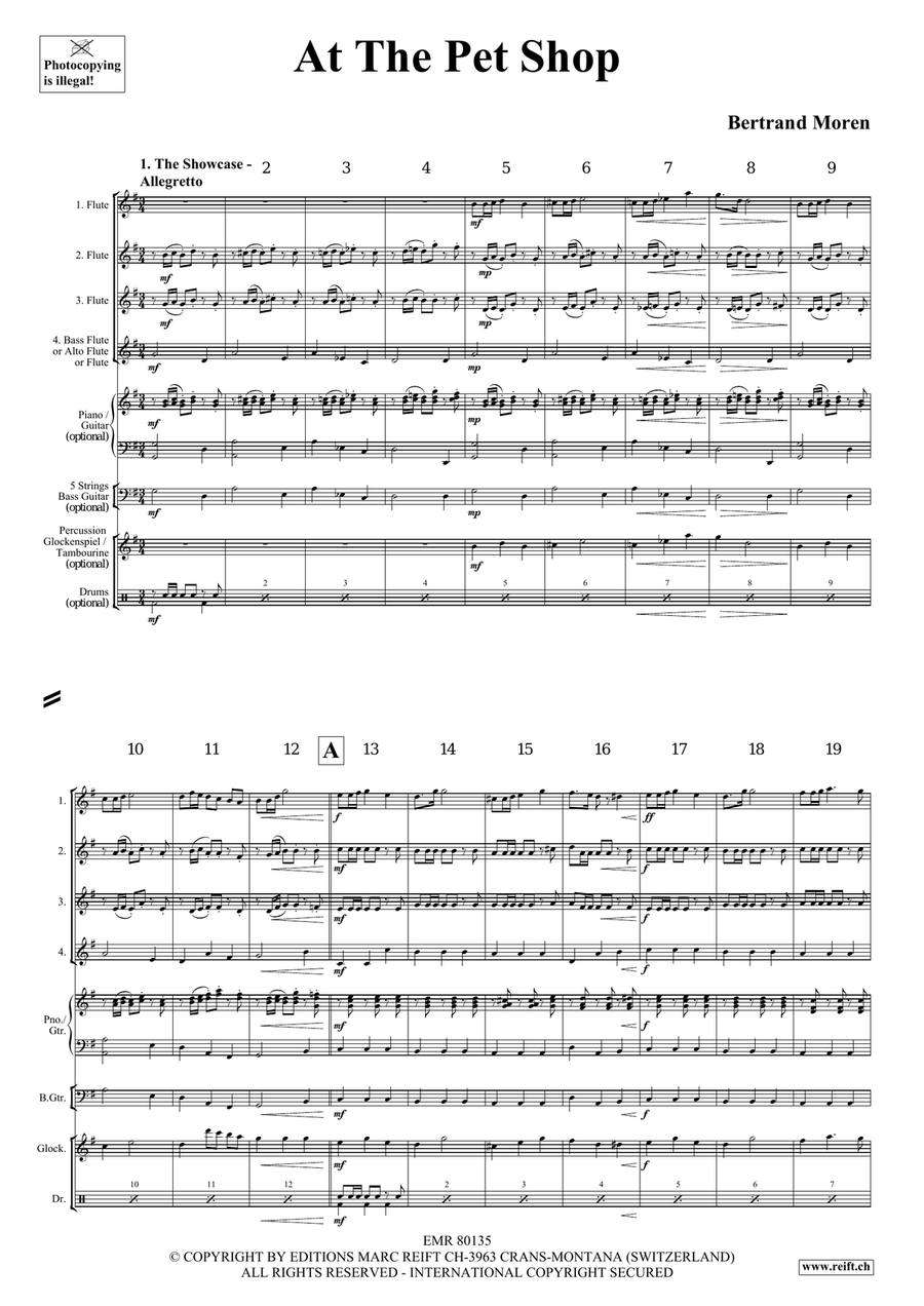 At The Pet Shop At The Pet Shop Flute Quartet scores gallery preview page 4