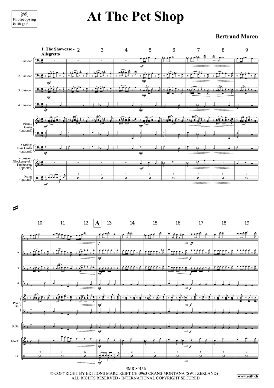 At The Pet Shop At The Pet Shop Bassoon Quartet scores gallery preview page 4