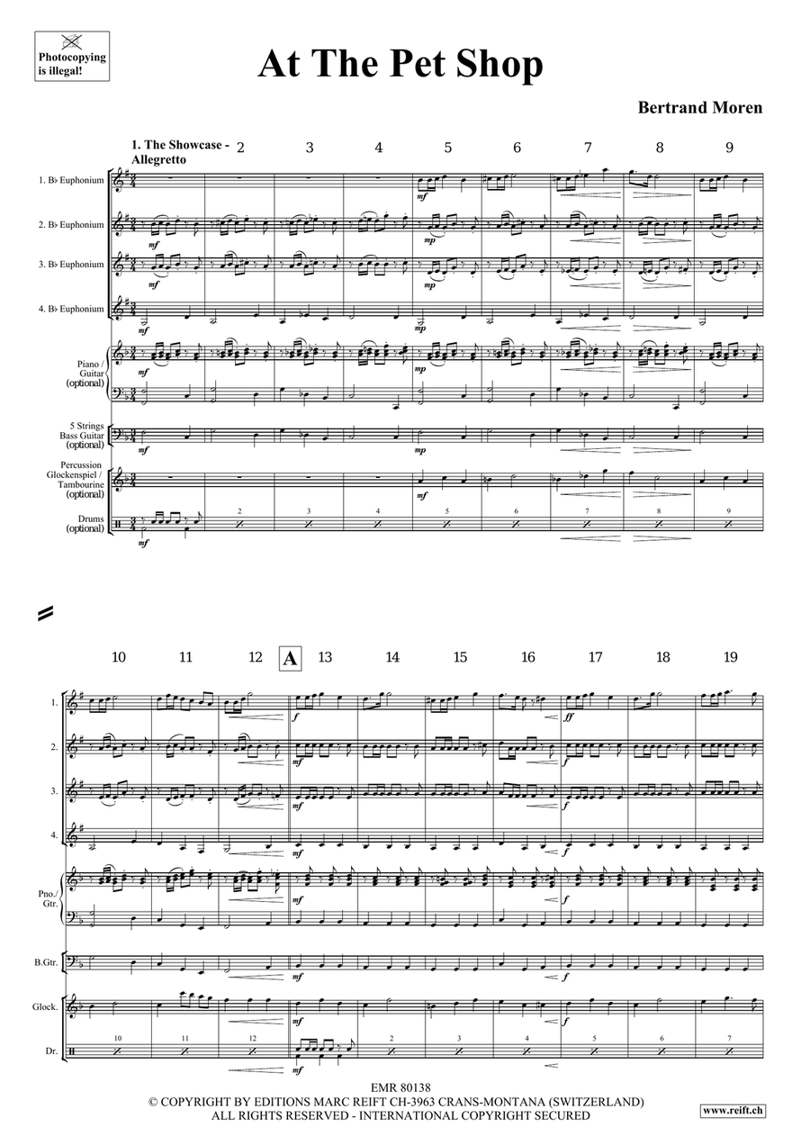 At The Pet Shop At The Pet Shop Euphonium Quartet scores gallery preview page 4