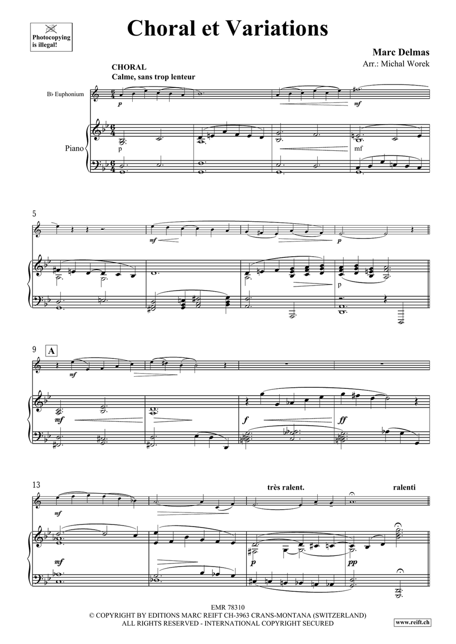 Choral et Variations Choral et Variations Euphonium scores gallery preview page 4