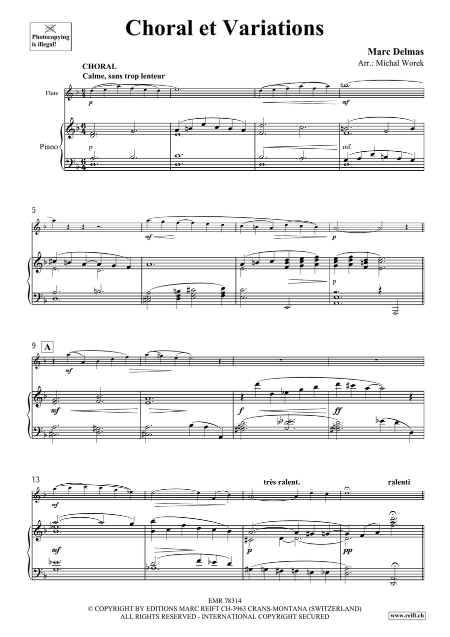 Choral et Variations Flute Solo - Sheet Music page 4