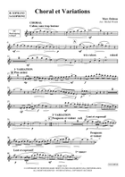Choral et Variations Soprano Saxophone scores gallery preview page 3