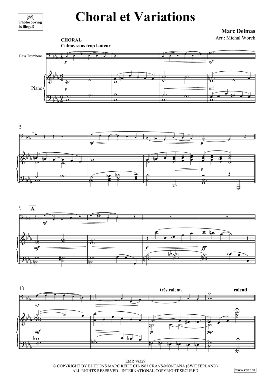 Choral et Variations Choral et Variations Bass Trombone scores gallery preview page 4